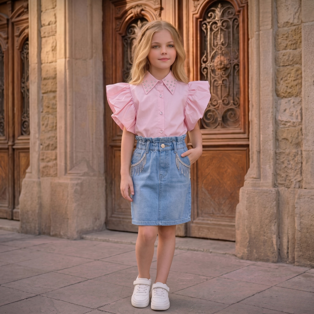 Ensemble 2 Pièces Ruffle Glam Girl — Fille 4-11 Ans