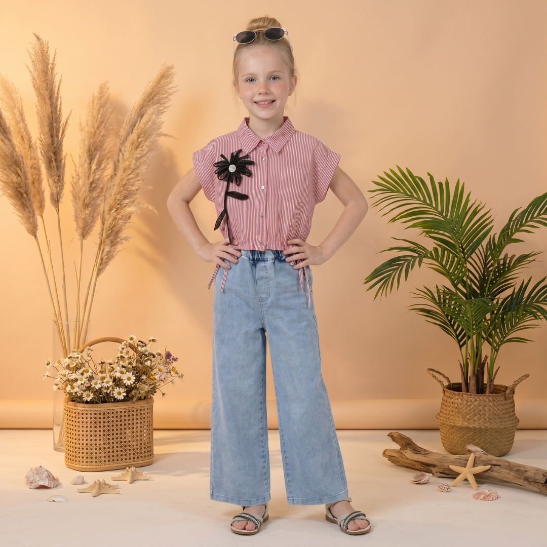 Ensemble 2 Pièces Bloom Stripe Girl — Fille 7-10 Ans
