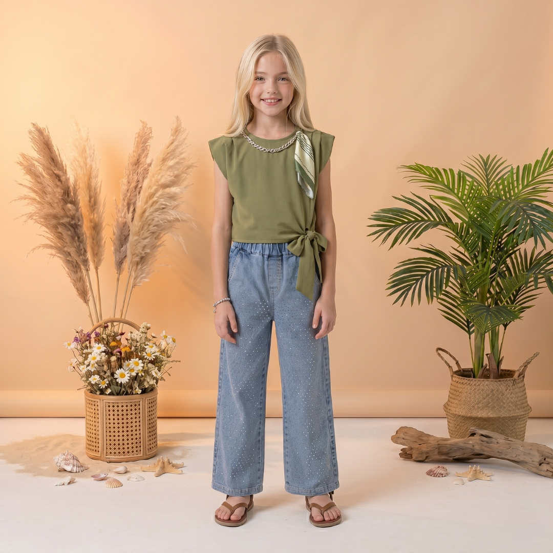 Ensemble 2 Pièces Glam Chain Girl — Fille 7-10 Ans