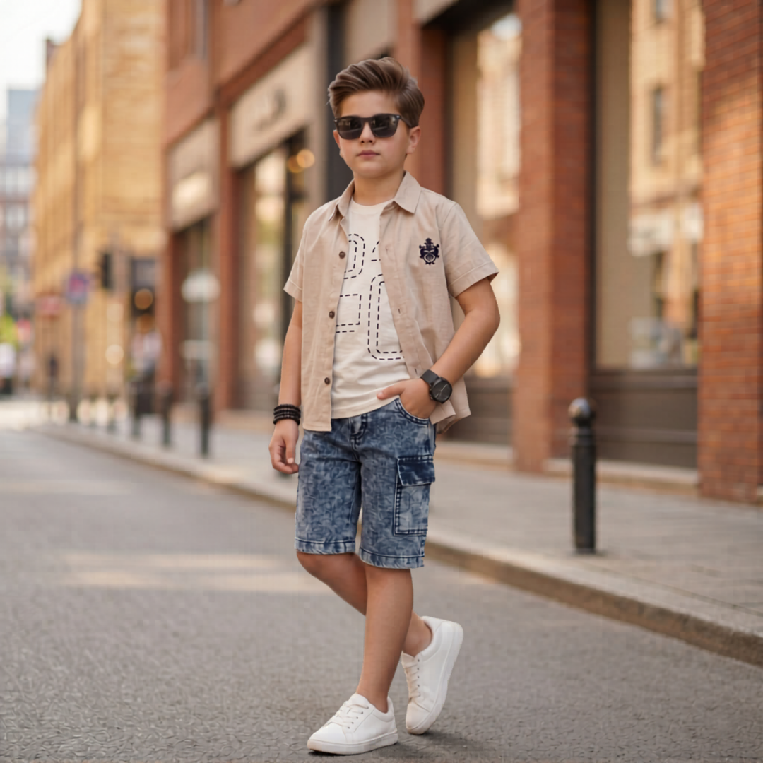 Ensemble 3 Pièces Crest Cargo Boy — Garçon 2-9 Ans