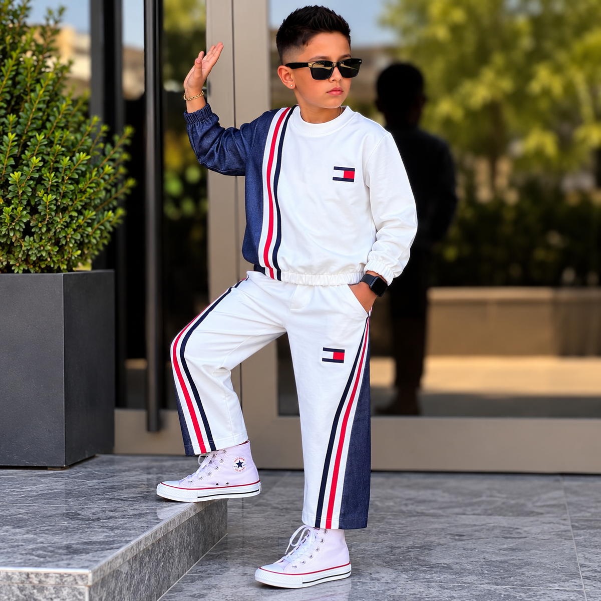 Ensemble 3 Pièces Denim Stripe Boy — Garçon 5-14 Ans