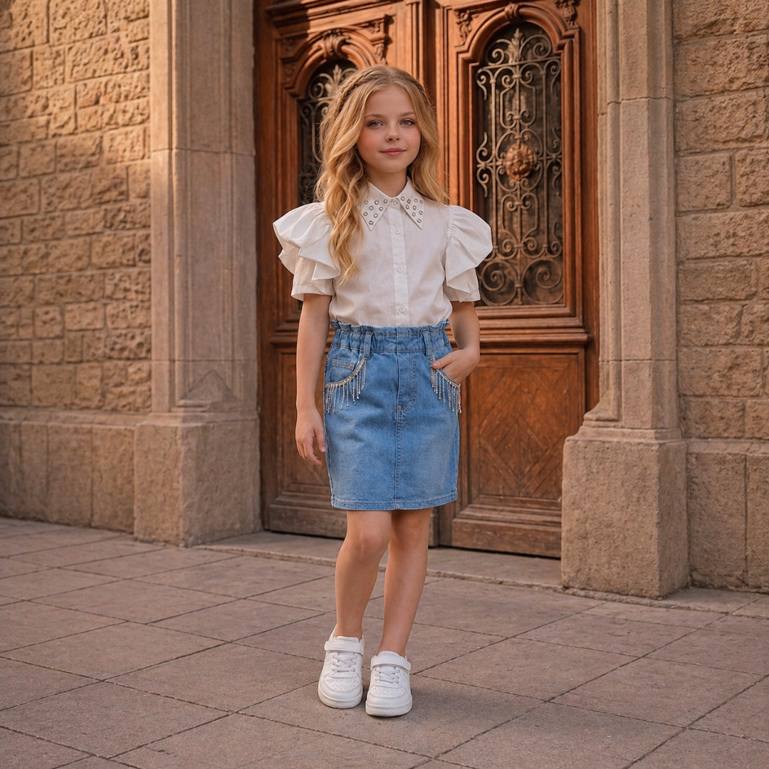 Ensemble 2 Pièces Ruffle Glam Girl — Fille 4-11 Ans