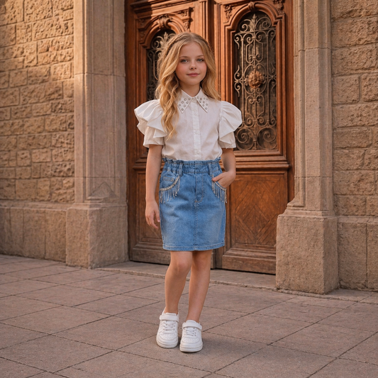 Ensemble 2 Pièces Ruffle Glam Girl — Fille 4-11 Ans