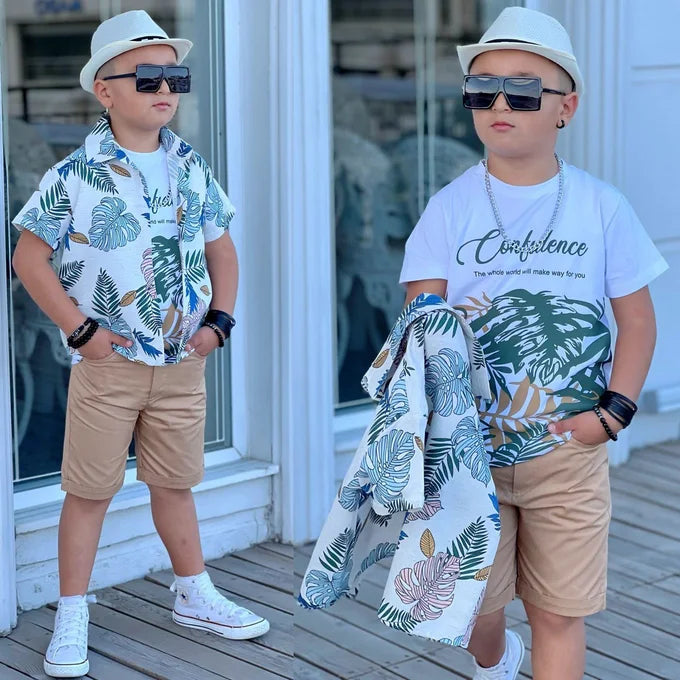 Ensemble 3 Pièces Tropical Confidence Boy — Garçon 4-10 Ans