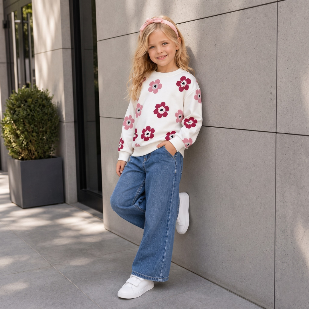 Ensemble 2 Pièces Blossom Denim Girl — Fille 3-10 Ans