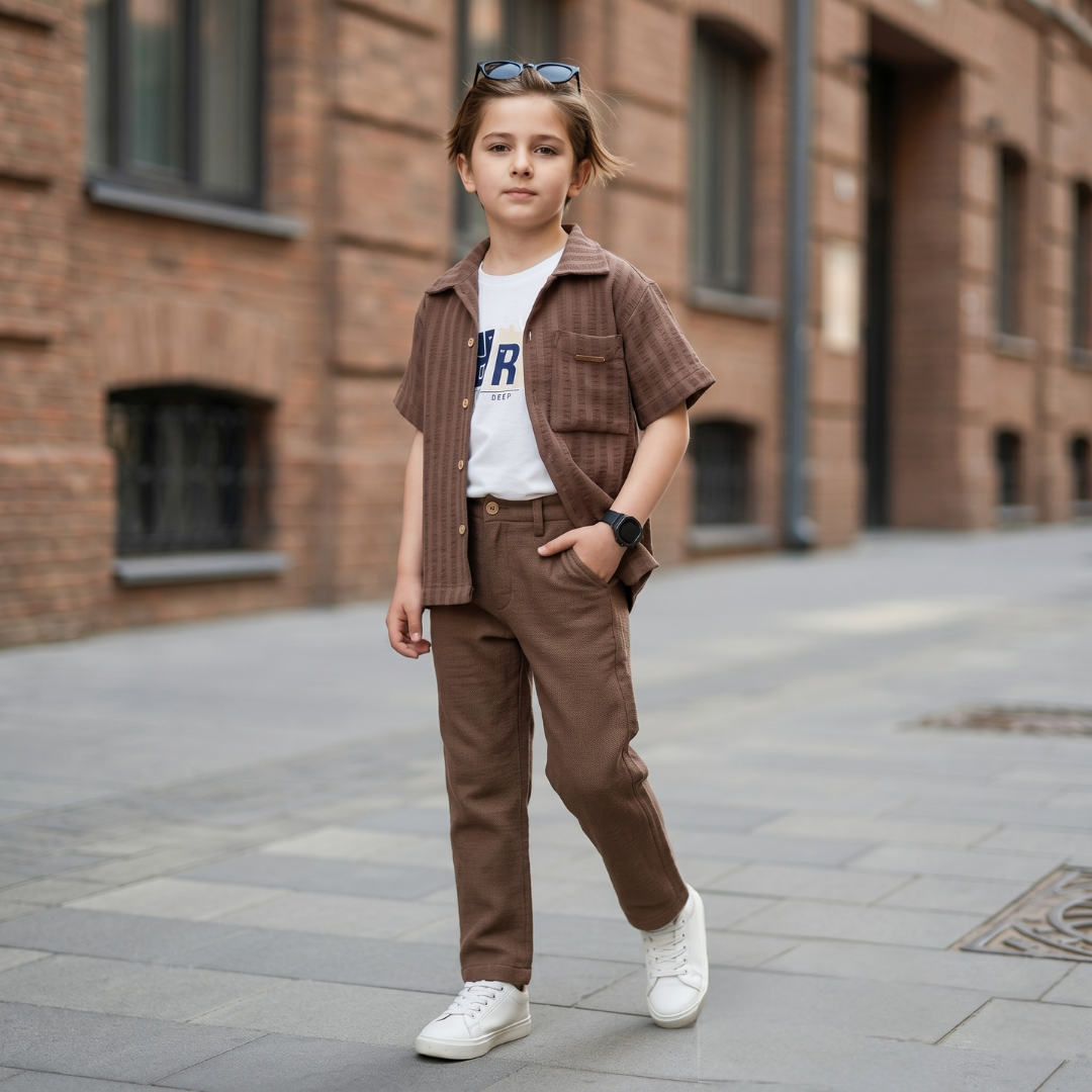 Ensemble 3 Pièces Linen Chic Boy — Garçon 6-9 Ans
