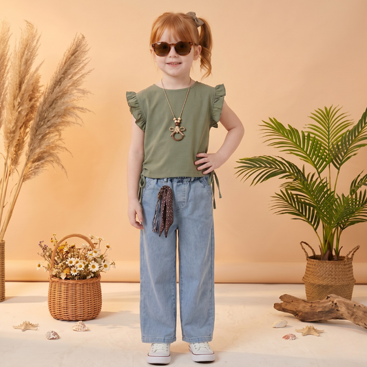 Ensemble 2 Pièces Flutter & Jean — Fille 3-6 Ans