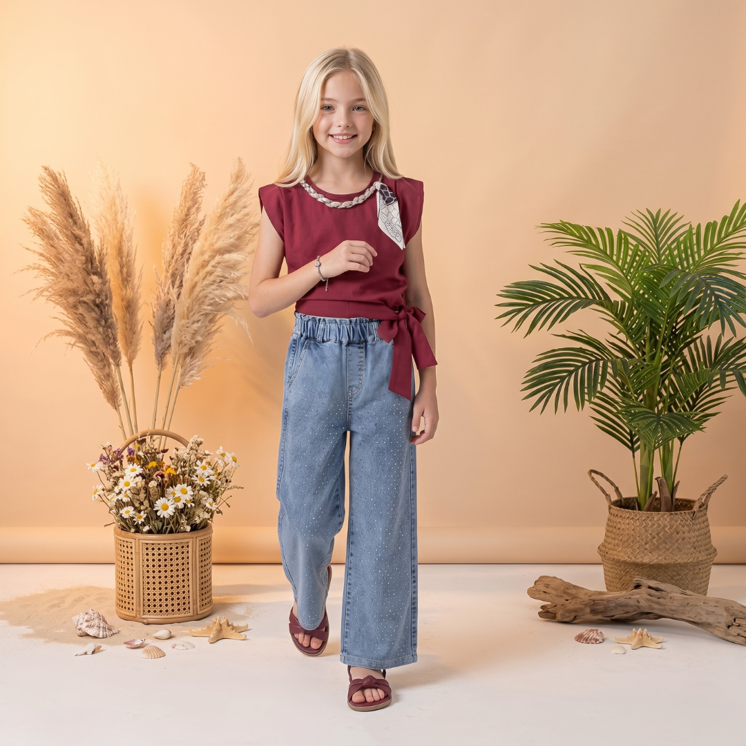 Ensemble 2 Pièces Glam Chain Girl — Fille 7-10 Ans