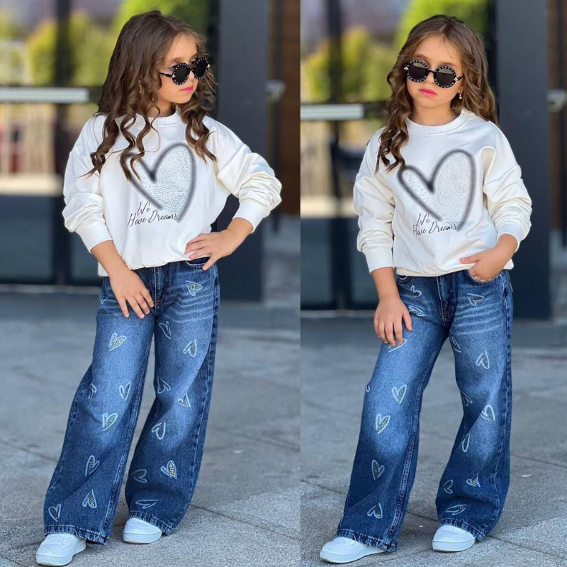 Ensmeble Cream & Denim