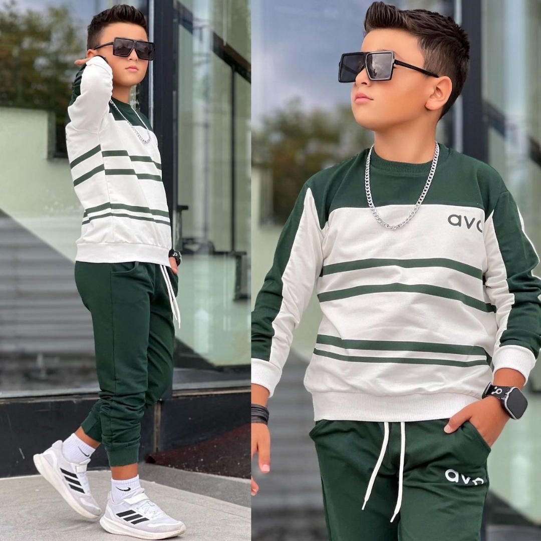 Ensemble 2 Pièces Avo Stripe — Garçon 8-16 Ans
