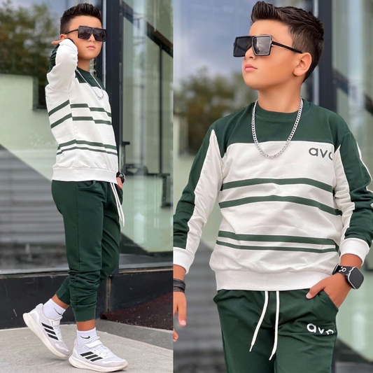 Ensemble 2 Pièces Avo Stripe — Garçon 8-16 Ans