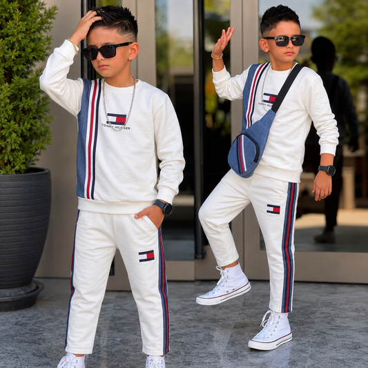 Ensemble 3 Pièces Denim Stripe Boy — Garçon 5-14 Ans
