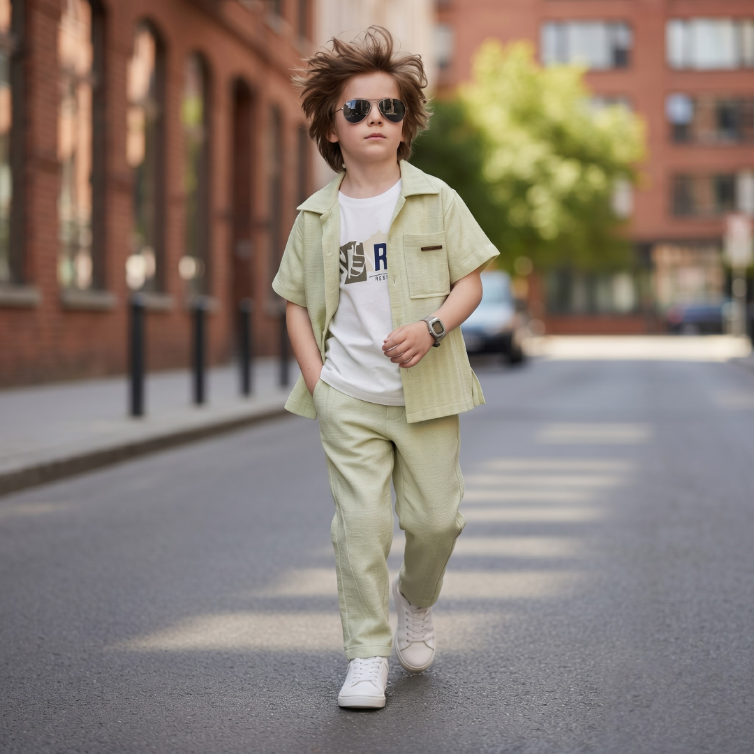 Ensemble 3 Pièces Linen Chic Boy — Garçon 6-9 Ans