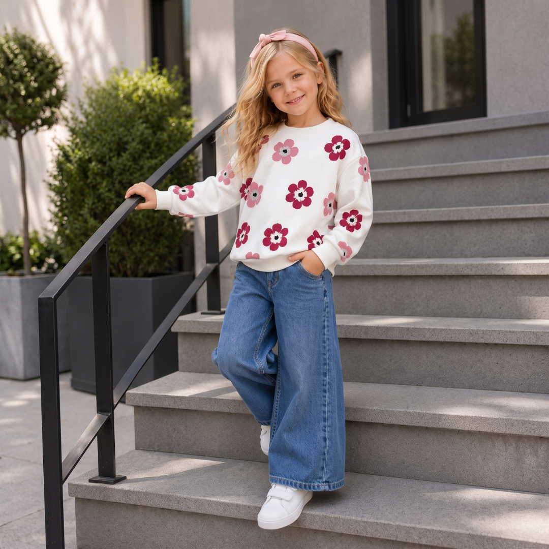 Ensemble 2 Pièces Blossom Denim Girl — Fille 3-10 Ans