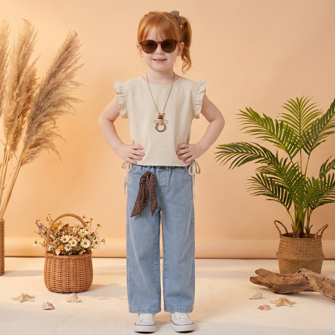 Ensemble 2 Pièces Flutter & Jean — Fille 3-6 Ans