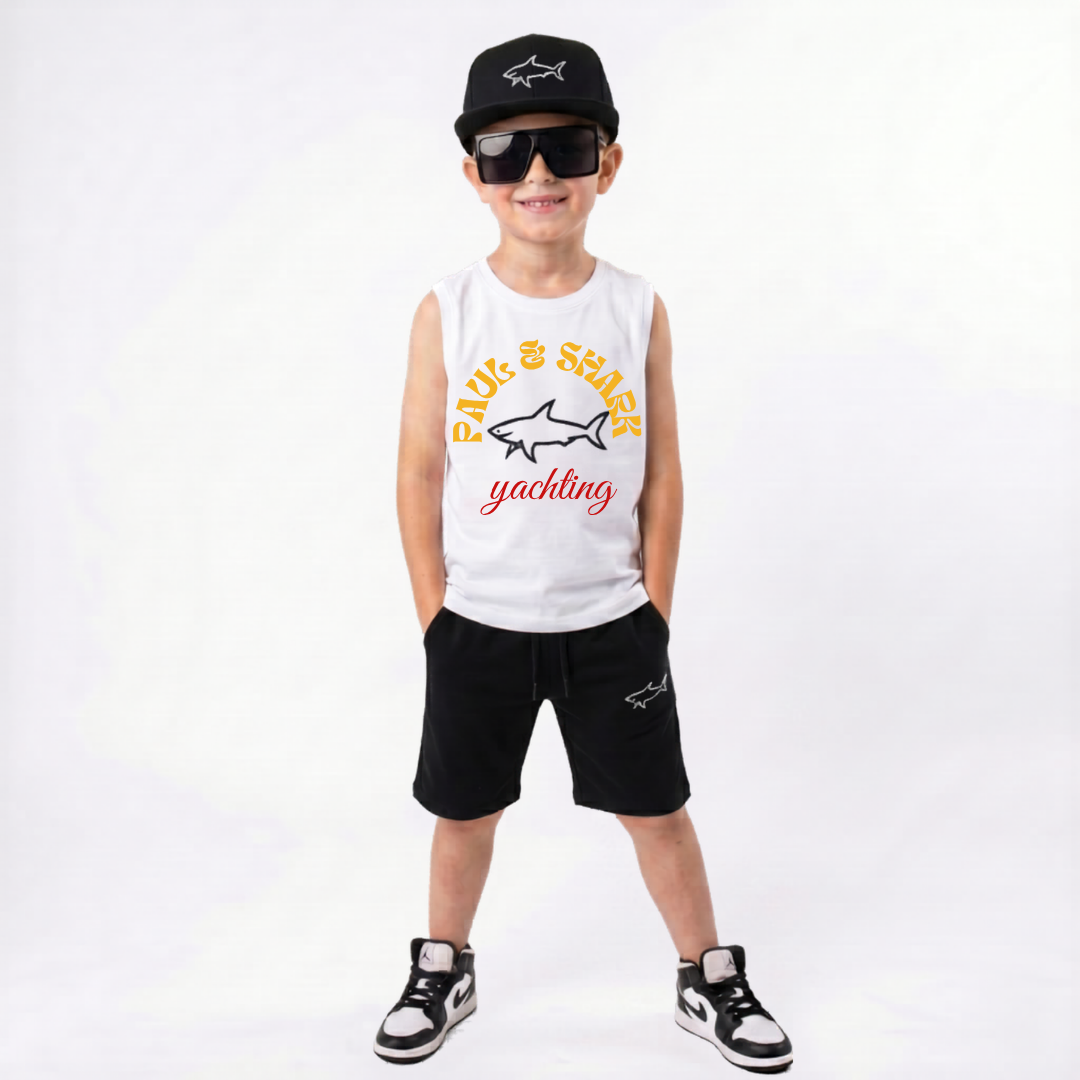Ensemble 2 Pièces Shark Yachting Boy — Garçon 3-10 Ans