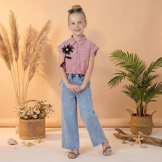Ensemble 2 Pièces Bloom Stripe Girl — Fille 7-10 Ans