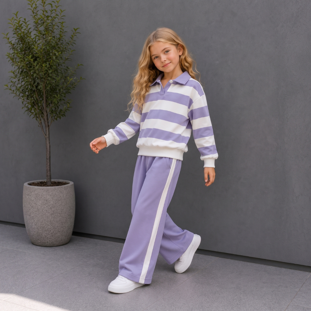 Ensemble 2 Pièces Polo Wide Girl — Fille 3-12 Ans
