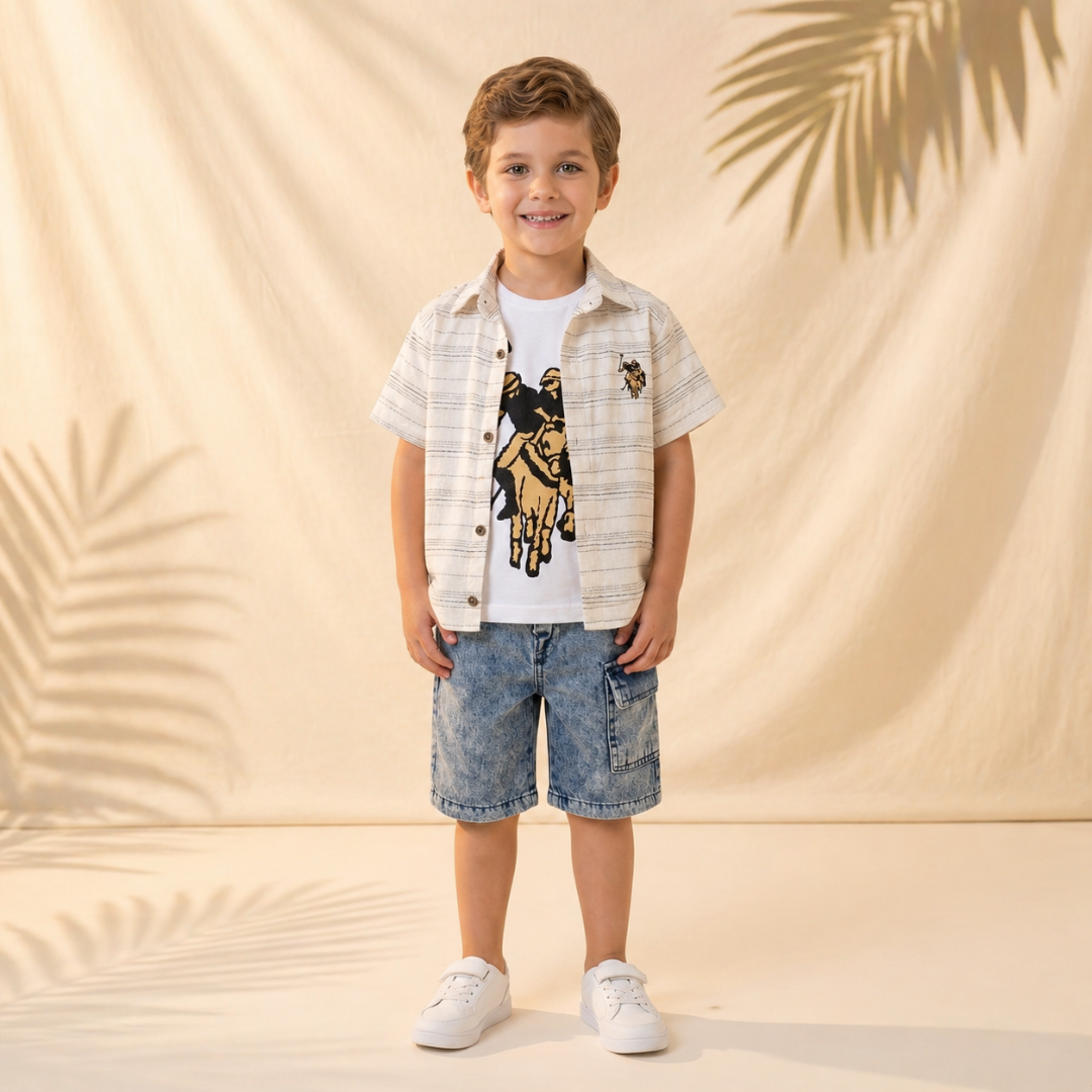Ensemble 3 Pièces Polo Player Boy — Garçon 2-9 Ans