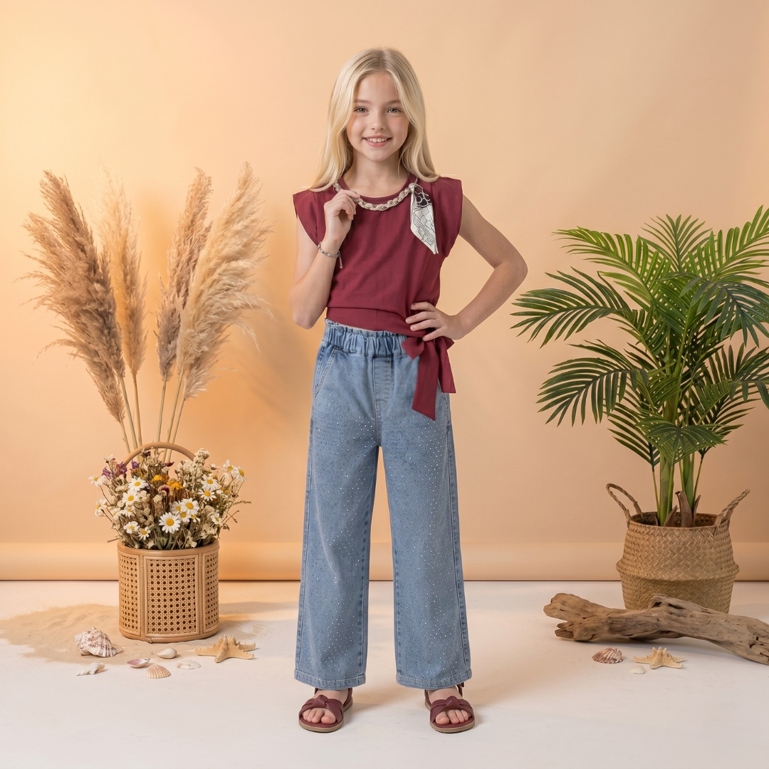 Ensemble 2 Pièces Glam Chain Girl — Fille 7-10 Ans