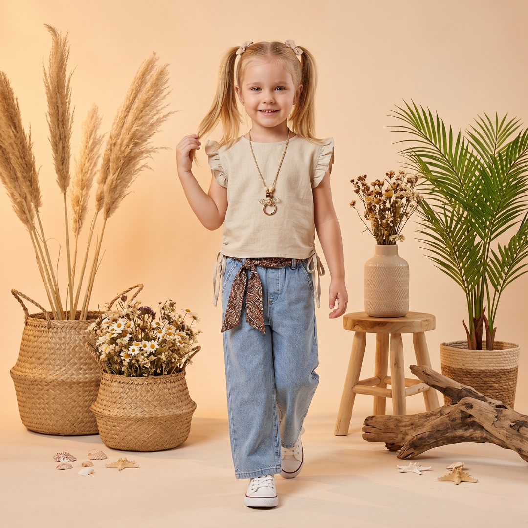 Ensemble 2 Pièces Flutter & Jean — Fille 3-6 Ans