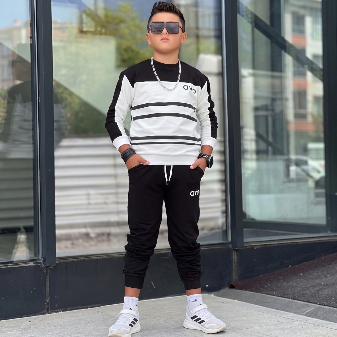 Ensemble 2 Pièces Avo Stripe — Garçon 8-16 Ans