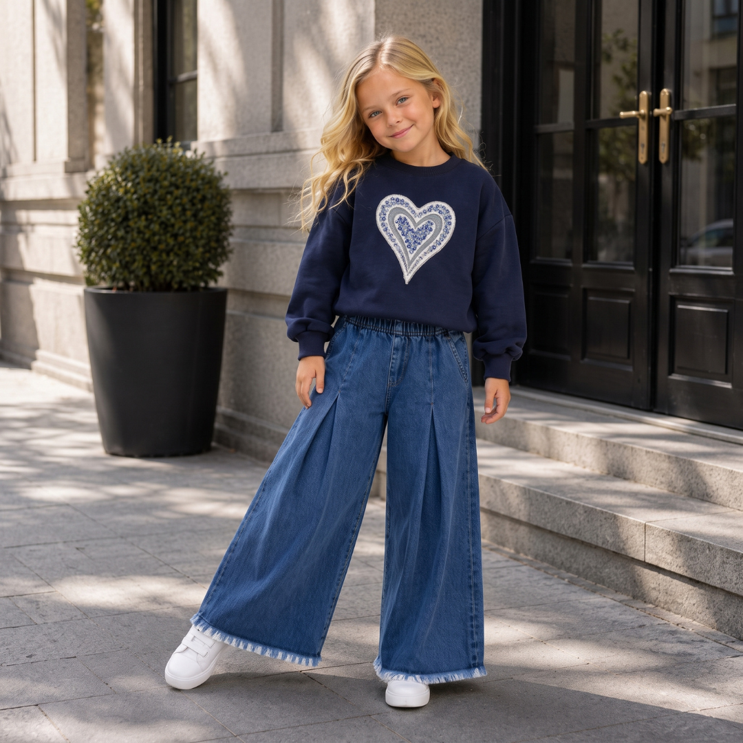 Ensemble 2 Pièces Sparkle Heart Girl — Fille 3-10 Ans