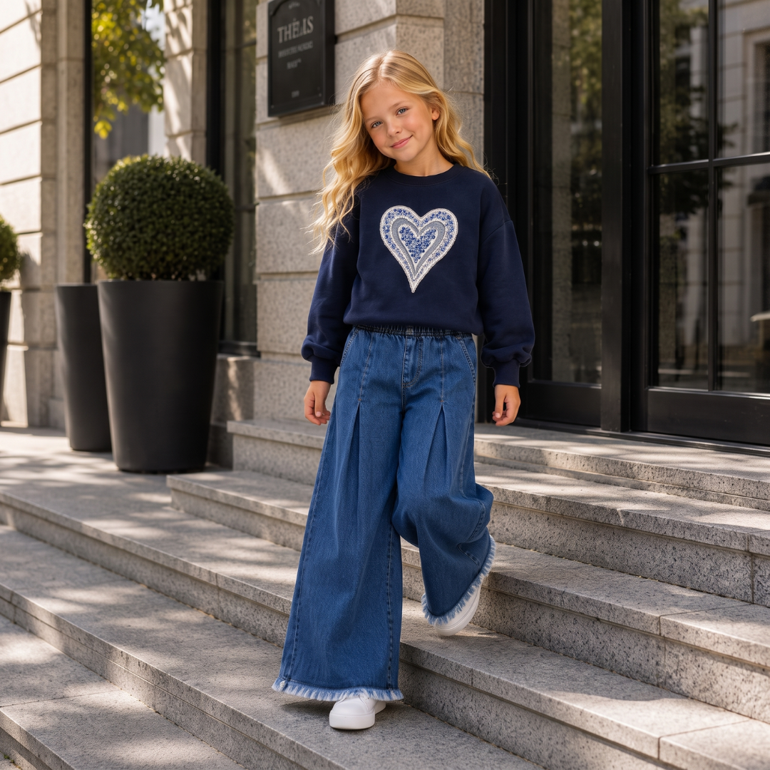 Ensemble 2 Pièces Sparkle Heart Girl — Fille 3-10 Ans