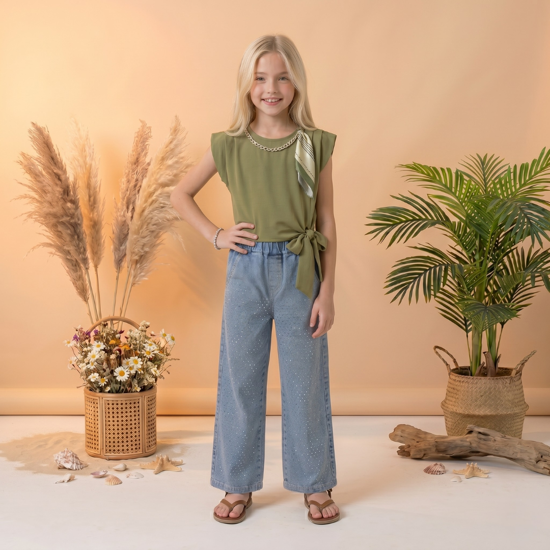 Ensemble 2 Pièces Glam Chain Girl — Fille 7-10 Ans