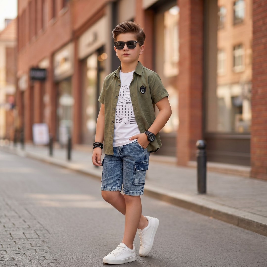 Ensemble 3 Pièces Crest Cargo Boy — Garçon 2-9 Ans