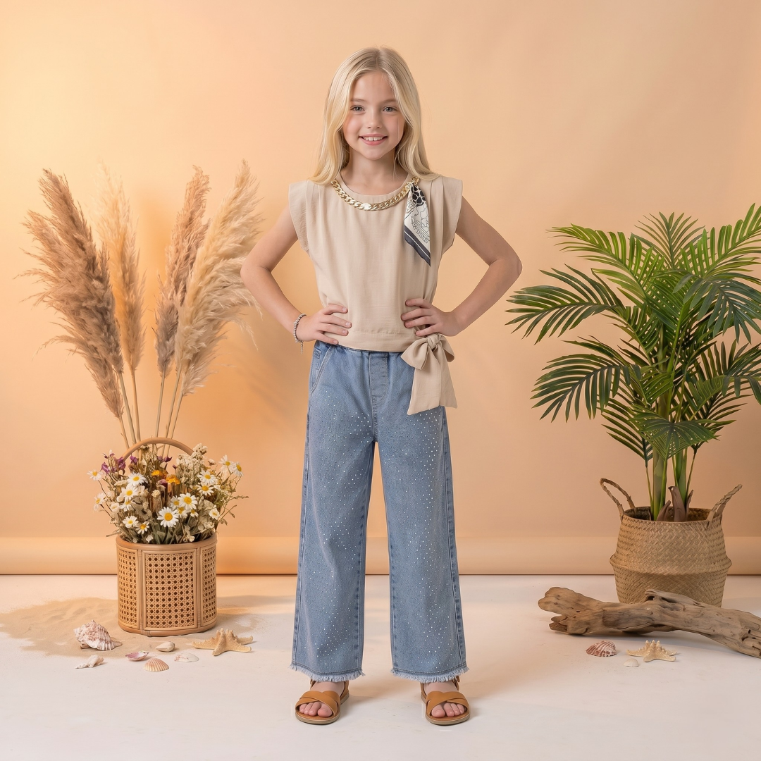 Ensemble 2 Pièces Glam Chain Girl — Fille 7-10 Ans