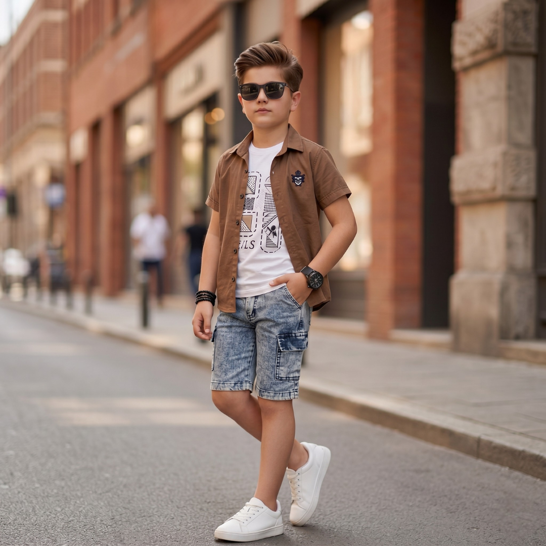 Ensemble 3 Pièces Crest Cargo Boy — Garçon 2-9 Ans