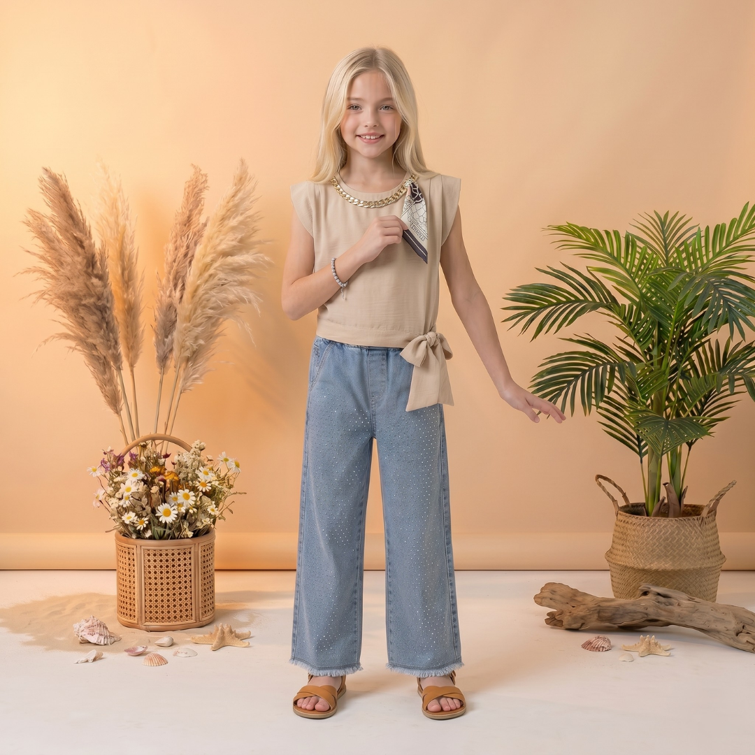 Ensemble 2 Pièces Glam Chain Girl — Fille 7-10 Ans
