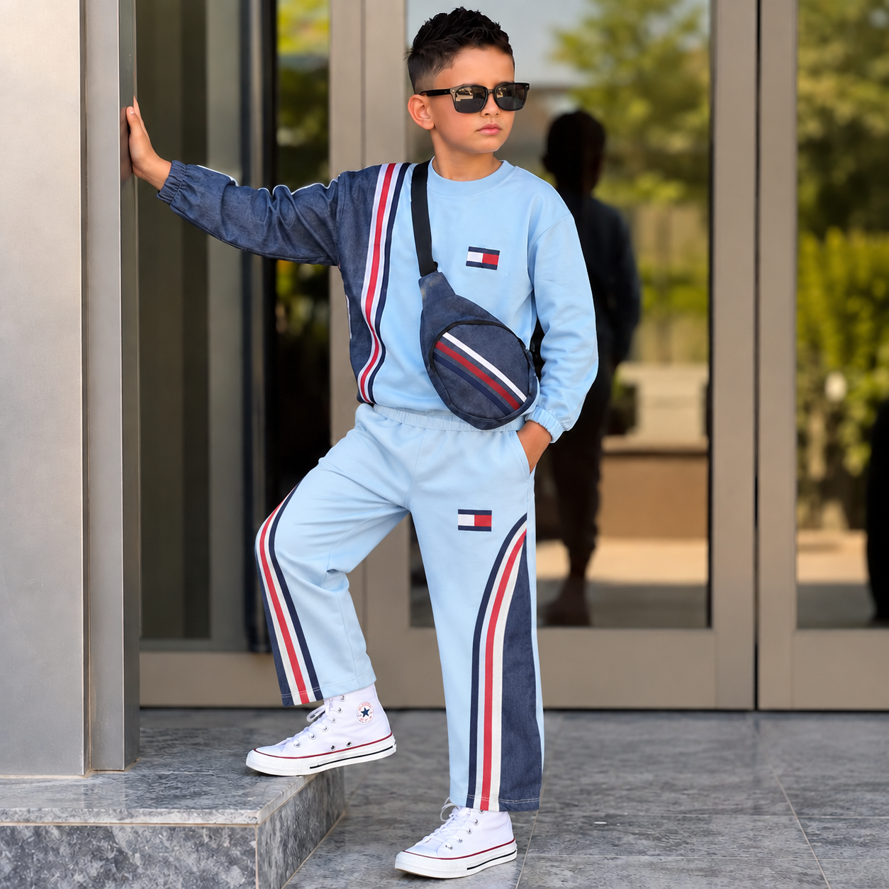 Ensemble 3 Pièces Denim Stripe Boy — Garçon 5-14 Ans