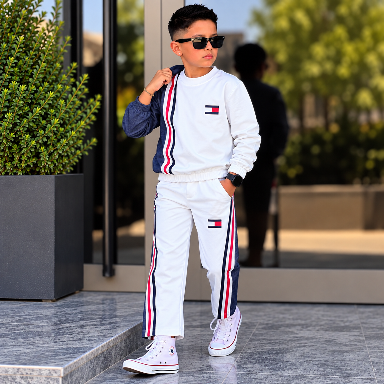 Ensemble 3 Pièces Denim Stripe Boy — Garçon 5-14 Ans