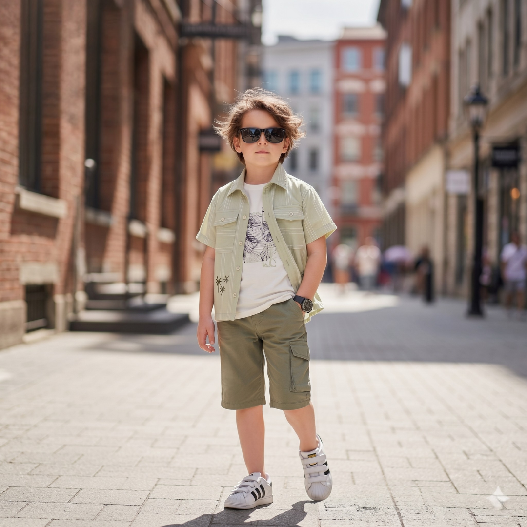 Ensemble 3 Pièces Safari Cargo Boy — Garçon 6-9 Ans