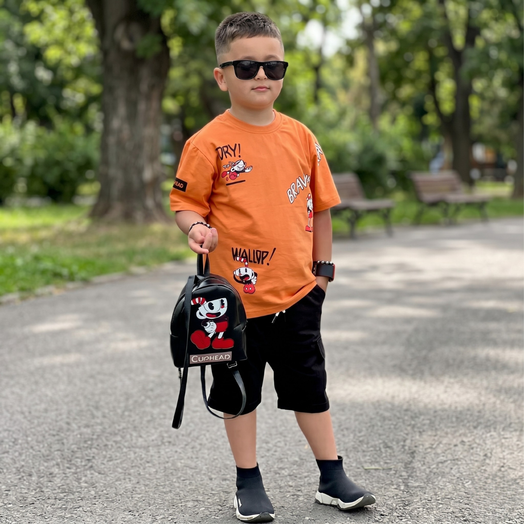 Ensemble 2 Pièces Cuphead Orange — Garçon 11-12 Ans