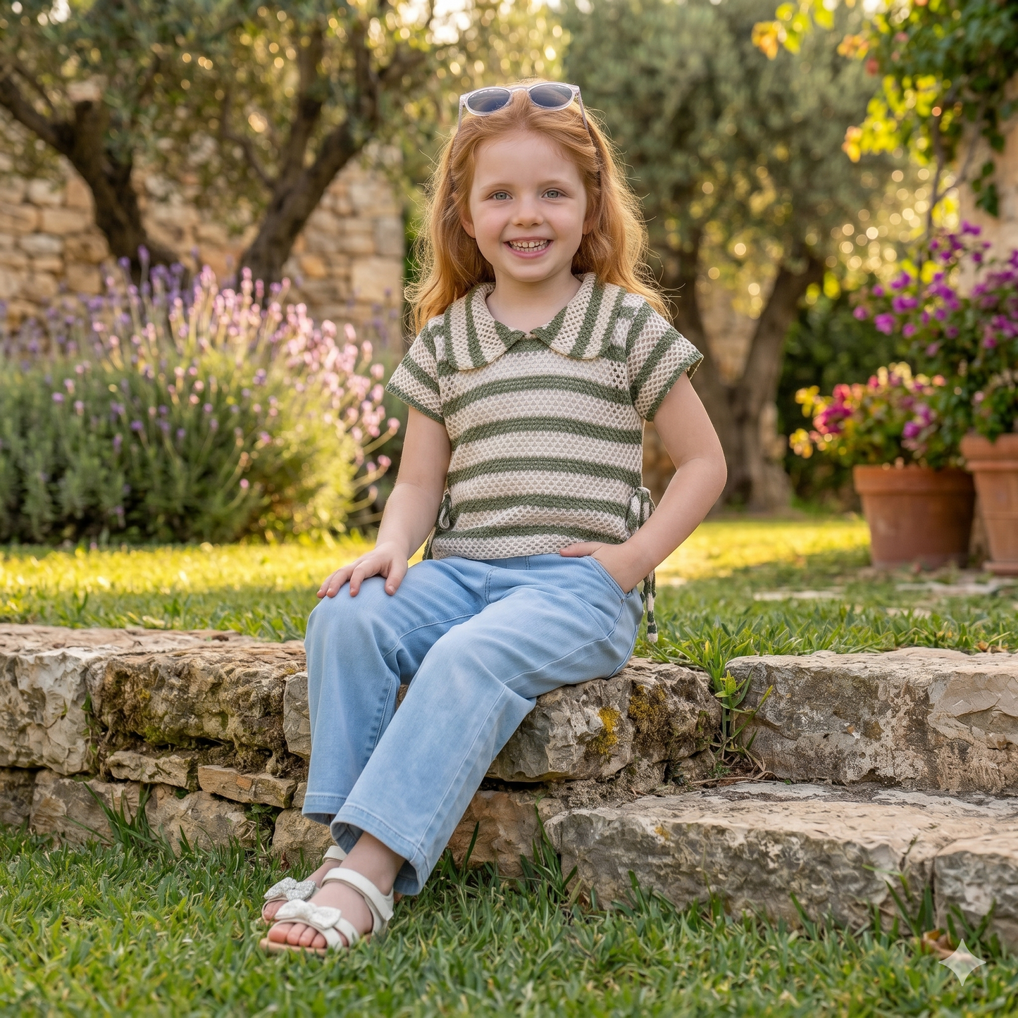 Ensemble 2 Pièces Crochet Polo Girl — Fille 2-5 Ans