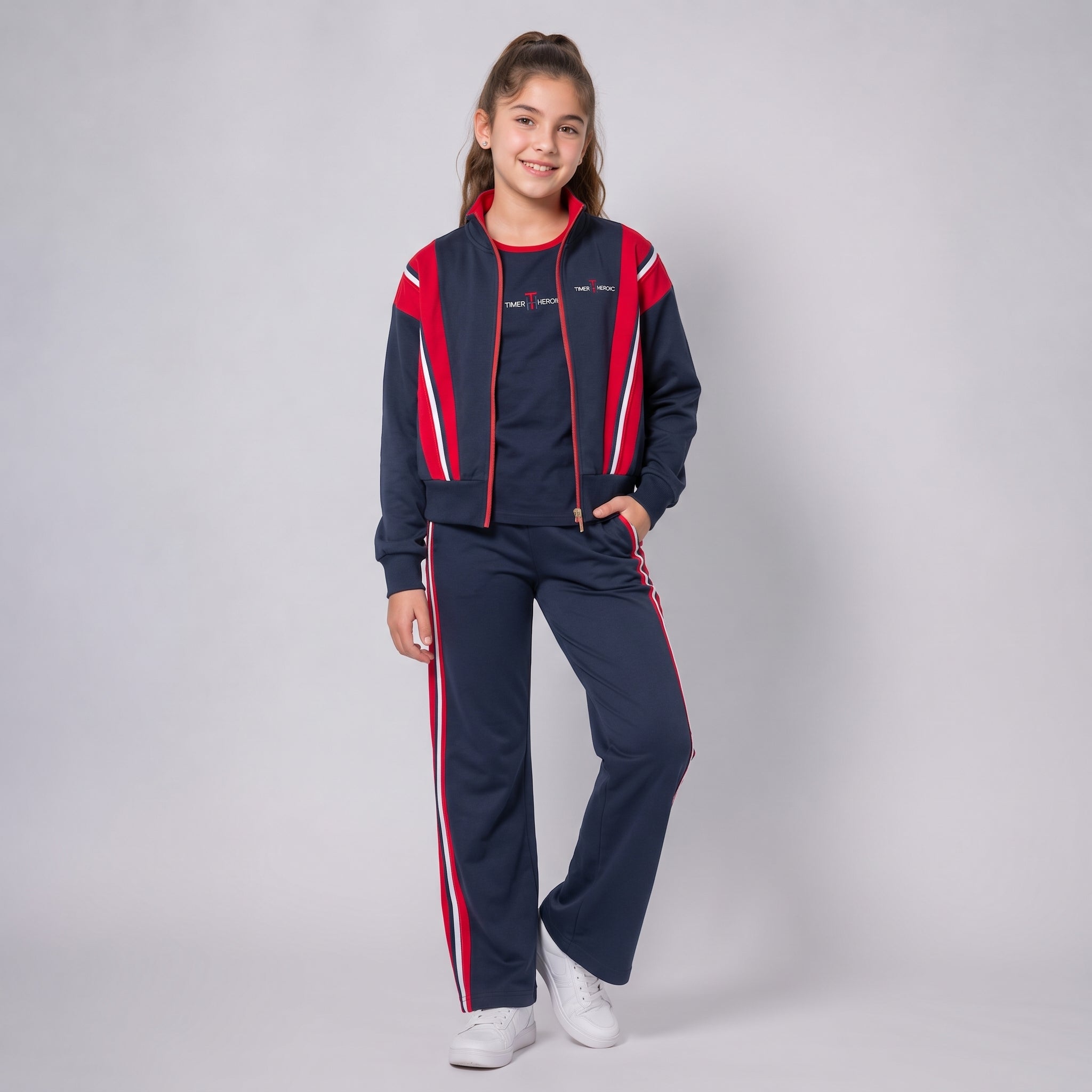 Ensemble 3 Pièces Athletic Stripe — Fille 6-14 Ans