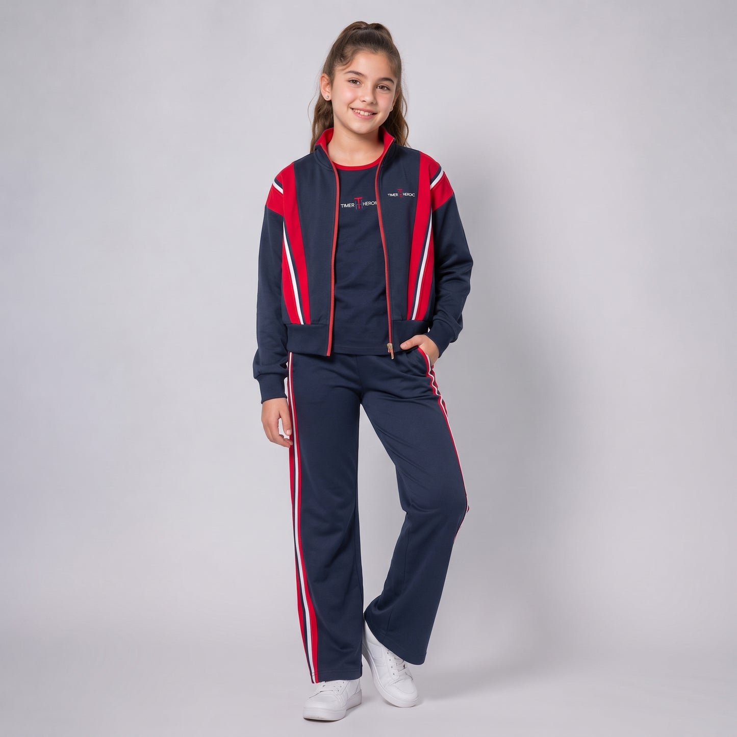Ensemble 3 Pièces Athletic Stripe — Fille 6-14 Ans