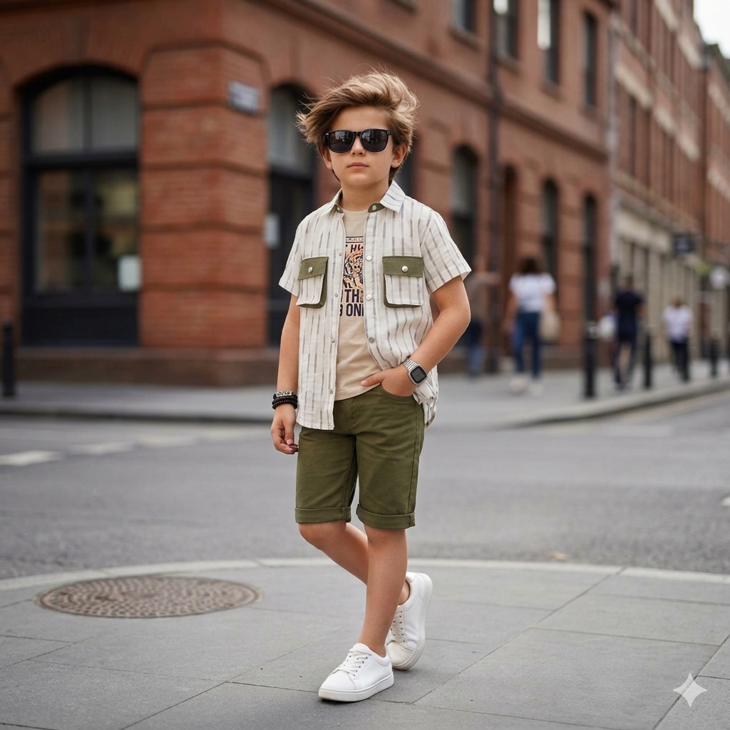 Ensemble 3 Pièces City Stripes Set — Garçon 5-14 Ans