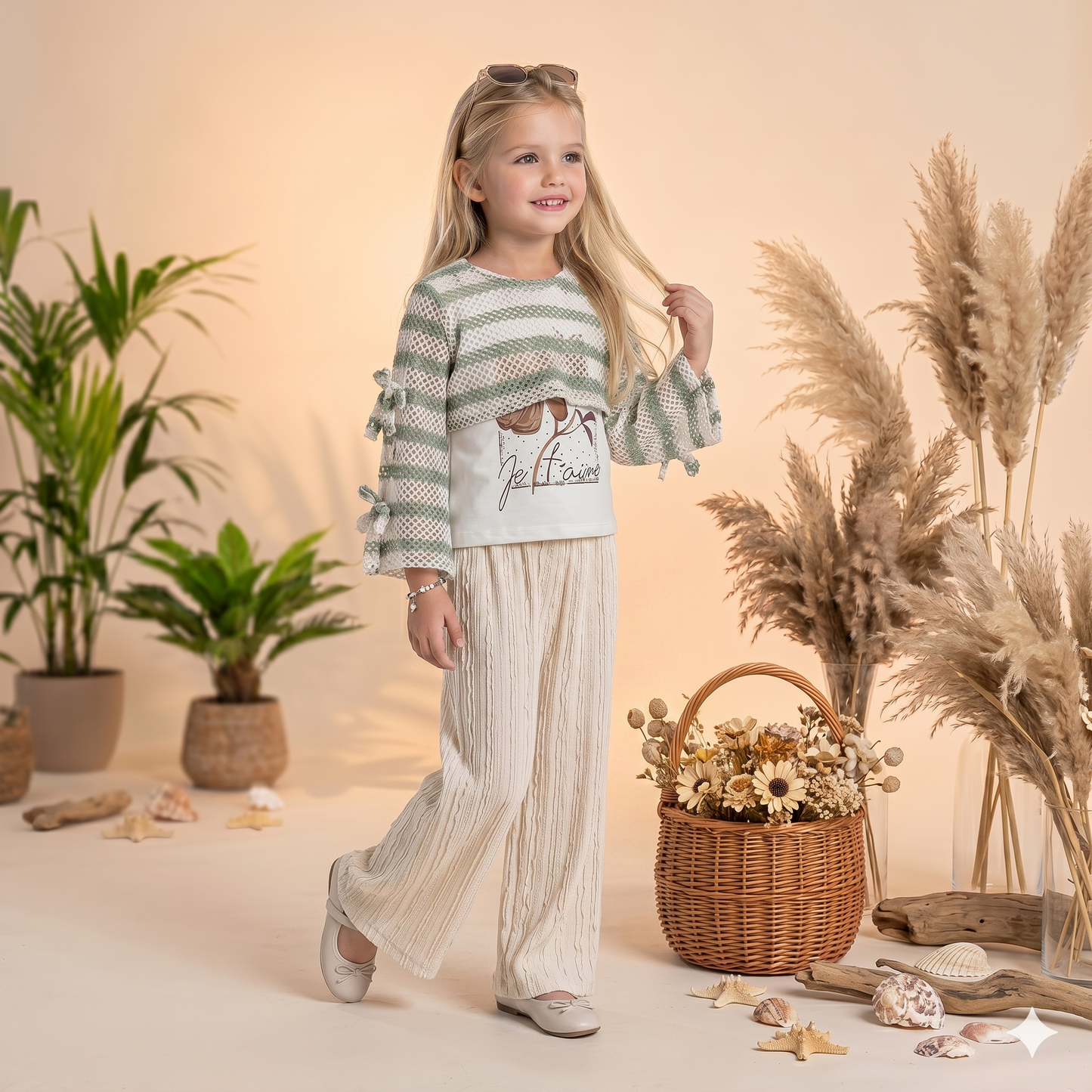 Ensemble 3 Pièces Je t'aime — Fille 6-9 Ans