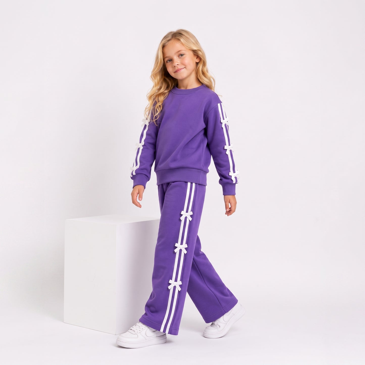 Ensemble 2 Pièces Ribbon Bow Girl — Fille 3-12 Ans