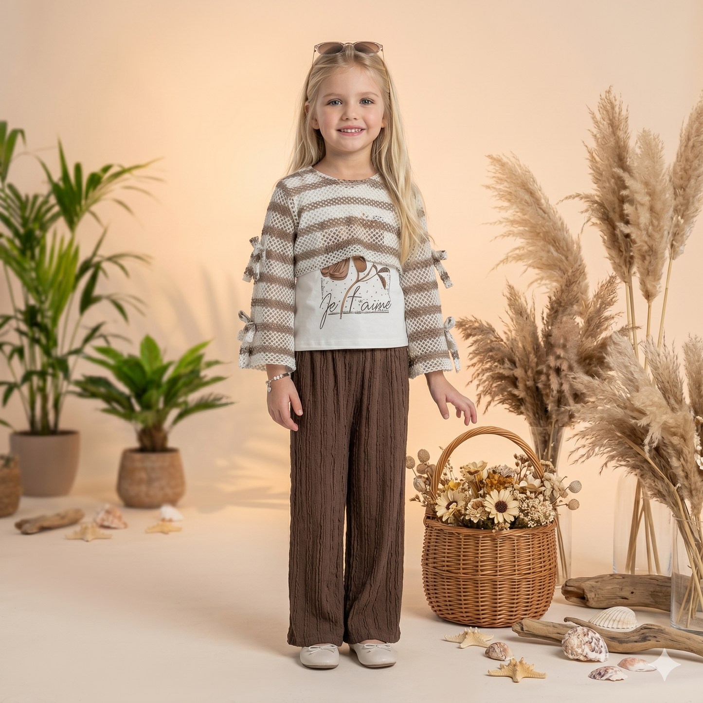Ensemble 3 Pièces Je t'aime — Fille 6-9 Ans
