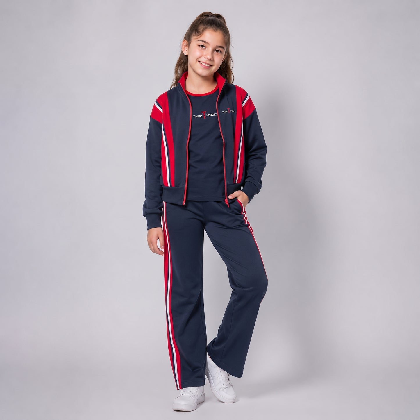 Ensemble 3 Pièces Athletic Stripe — Fille 6-14 Ans