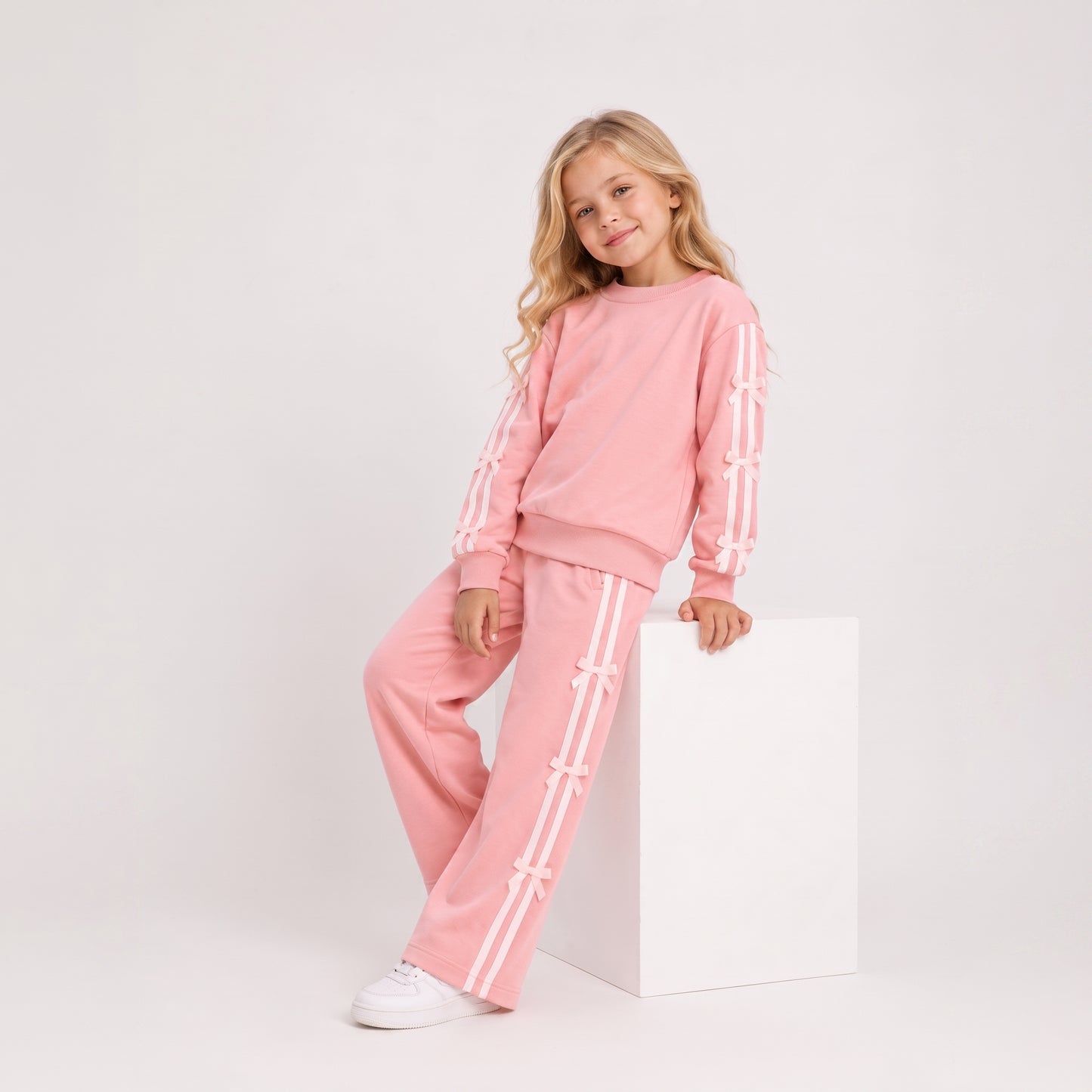 Ensemble 2 Pièces Ribbon Bow Girl — Fille 3-12 Ans