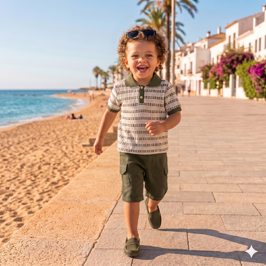 Ensemble 2 Pièces Coastal Polo Boy — Garçon 3-6 Ans