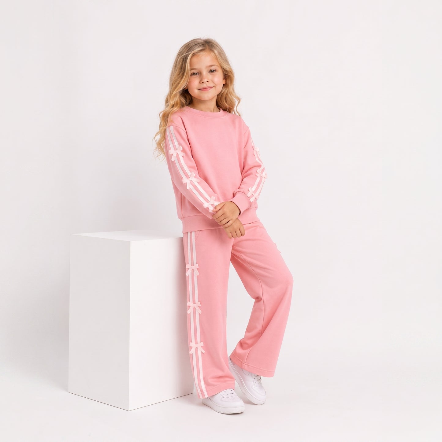 Ensemble 2 Pièces Ribbon Bow Girl — Fille 3-12 Ans