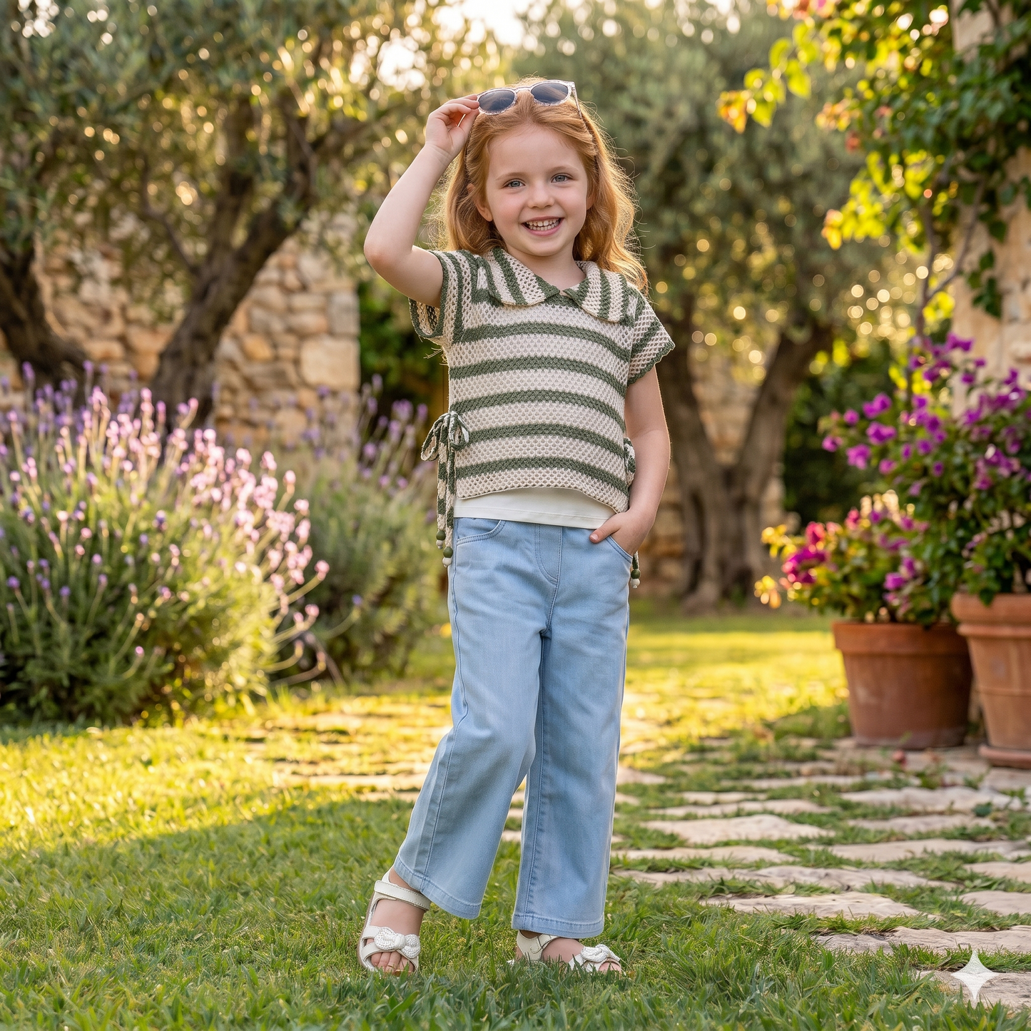 Ensemble 2 Pièces Crochet Polo Girl — Fille 2-5 Ans