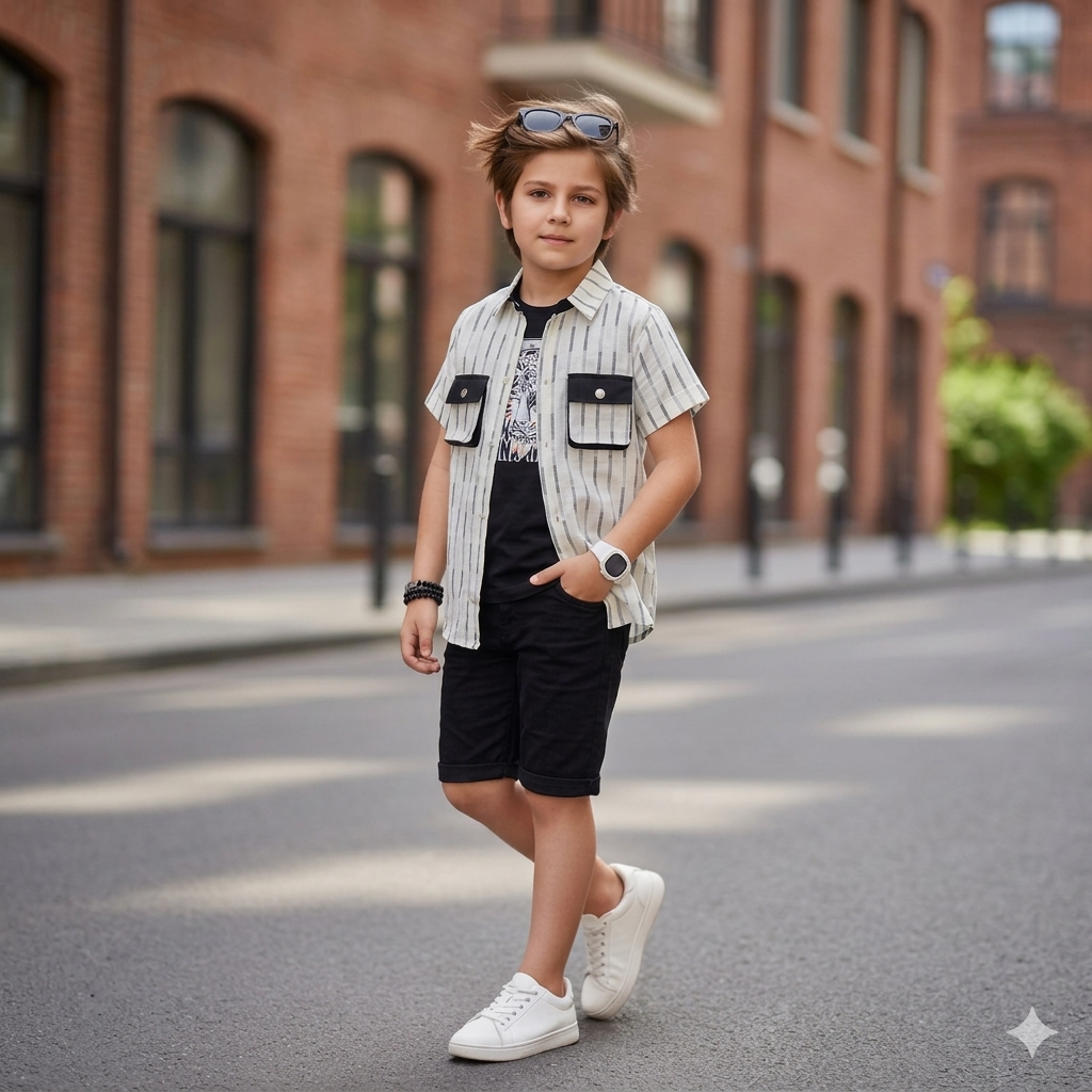 Ensemble 3 Pièces City Stripes Set — Garçon 5-14 Ans